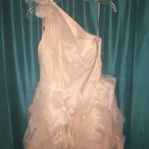 Champagne One Shoulder Vera Wang Dress